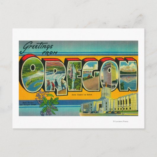 OregonLarge Letter Scenes 3 Briefkaart (Voorkant)