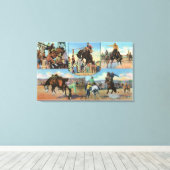 OregonScene-Uitzichten van Rodeo Bronco-usters Canvas Afdruk (Insitu (Houten vloer))