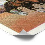 OregonScene-Uitzichten van Rodeo Bronco-usters Poster (Hoek)