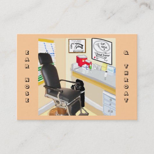Oreille, Nez et Throat Carte de visite du cabinet  (Devant)