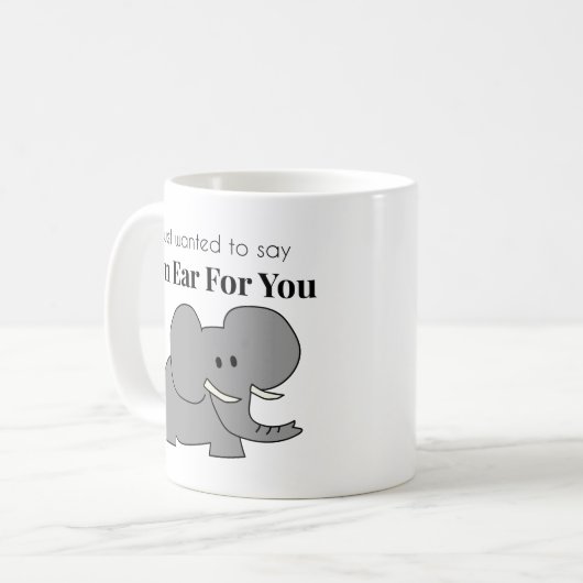 Oreille pour toi Eléphant Mug (Devant gauche)