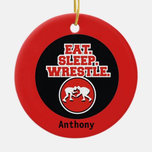 Oreille, sommeil et lutte ornement de Noël (Devant)