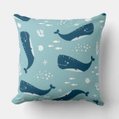 Oreiller à baleine, Thème Océan (Recto)