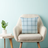 Oreiller à carreaux bleu clair (Chaise)