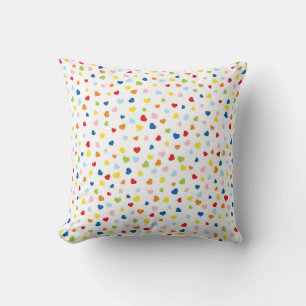 Oreiller à coeur Confetti coloré