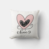 Oreiller à cœur romantique – Cadeau de la Saint-Va (Recto)