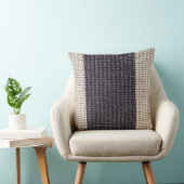 Oreiller à deux tondes Brown foncé et crème (Chaise)