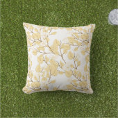 Oreiller à fleurs doré blanc du matin (Herbe)