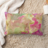 Oreiller à impression d'encre marbrée rose, or et  (Couverture)