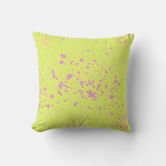 Oreiller à jet de chaux vert et rose (Recto)
