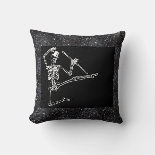 Oreiller à jet de coton, SKELETON DANSEUSE 16" x 1