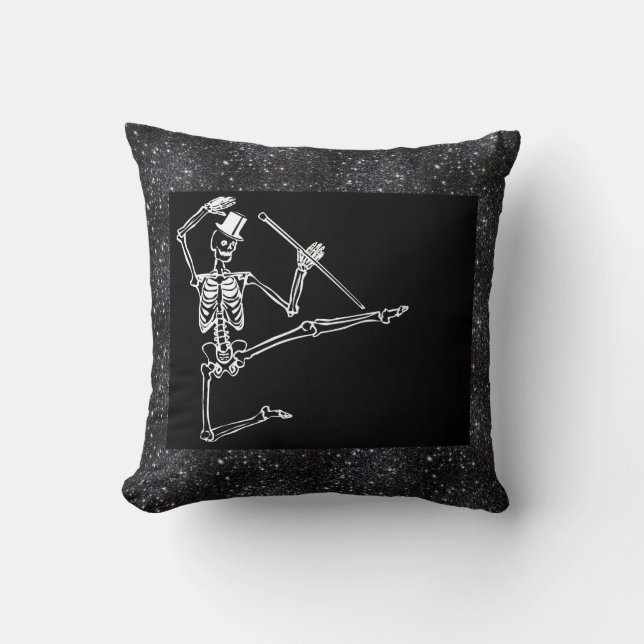 Oreiller à jet de coton, SKELETON DANSEUSE 16" x 1 (Recto)