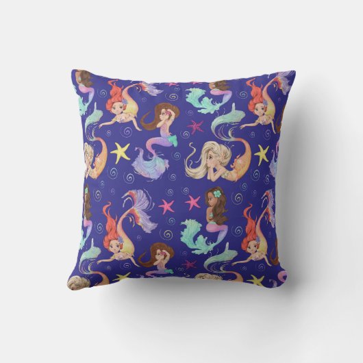 Oreiller à jet de la sirène (Verso)