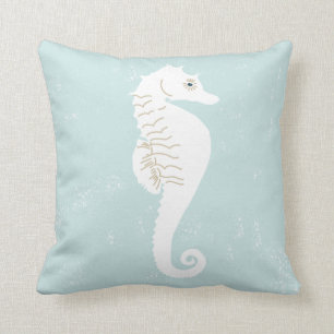 Oreiller à jet nautique avec Cheval de mer