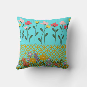 oreiller à jetons à imprimé floral, coussin à fleu