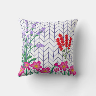 oreiller à jetons à imprimé floral, coussin à fleu