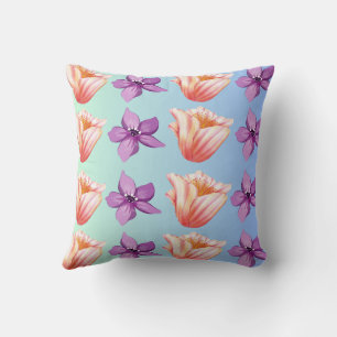 oreiller à jetons à imprimé floral, coussin à fleu