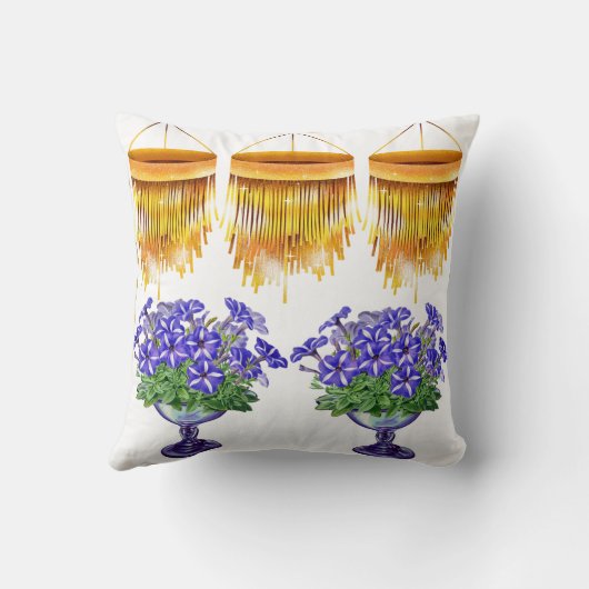 oreiller à jetons à imprimé floral, coussin à fleu (Verso)