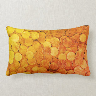 Oreiller à jetons en coton argent, Coussin Lumbar