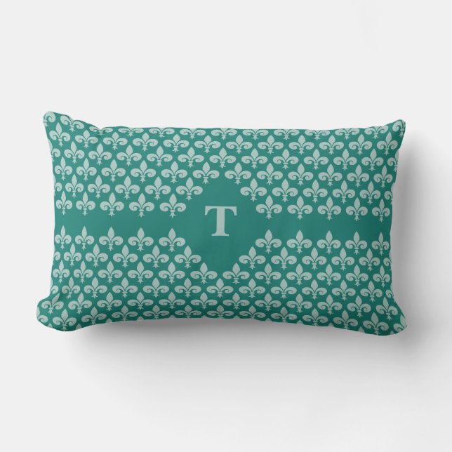 oreiller à jetons personnalisé Monogramme Fleur-De (Recto)