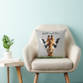 Oreiller À Jets De Giraffe Sauvage Et Gratuit (Chaise)