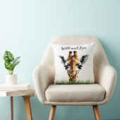 Oreiller À Jets De Giraffe Sauvage Et Gratuit (Chaise)