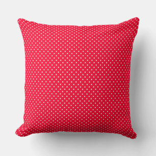 Oreiller À Jets Pois Rouge Et Blanc