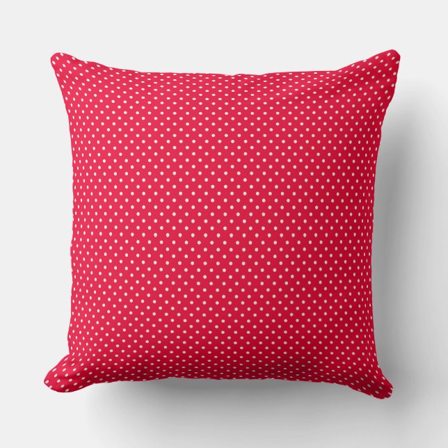 Oreiller À Jets Pois Rouge Et Blanc (Recto)