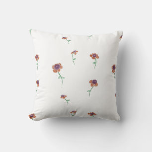 Oreiller à lancer à motifs floraux