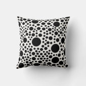 Oreiller à lancer à point noir - Arrière - plan bl (Verso)