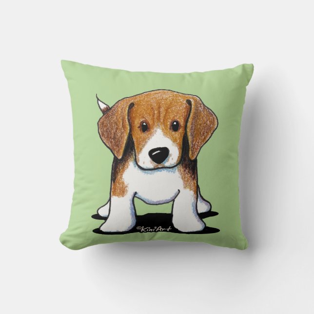 Oreiller à lancer Beagle KiniArt (Recto)