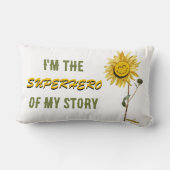 Oreiller à lancer blanc Superhero par la poète Adi (Verso)