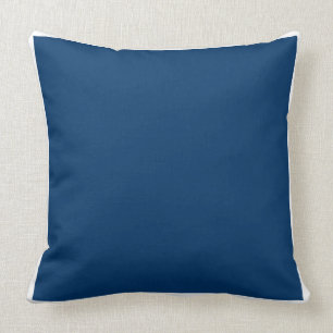Oreiller à lancer bleu/blanc uni personnalisé