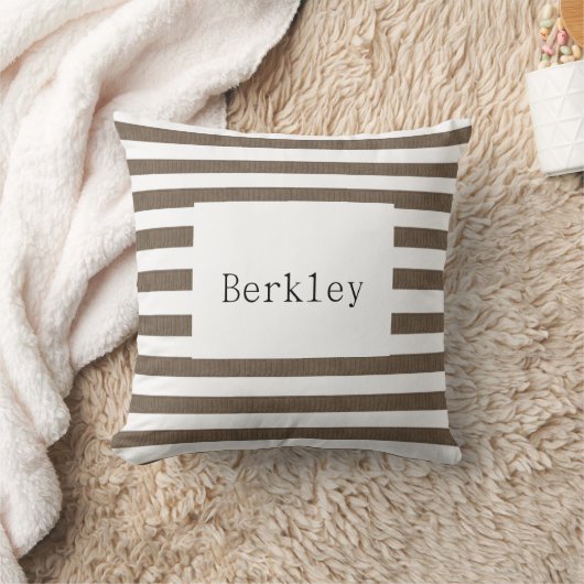 Oreiller à lancer Brown et blanc (Couverture)