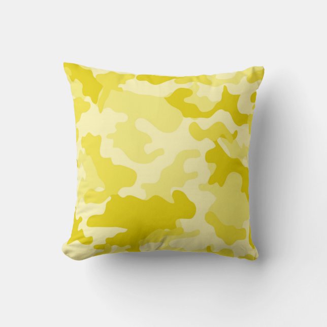 Oreiller à lancer Camo Jaune clair (Recto)