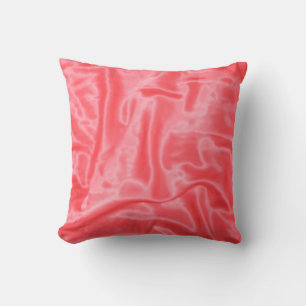 Oreiller à lancer Carré satiné corail