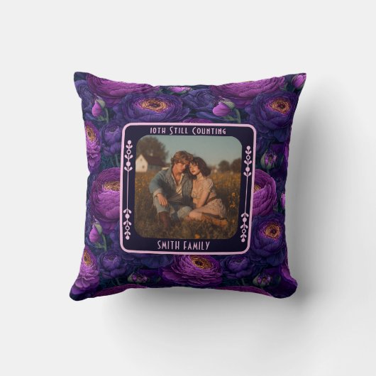 Oreiller à lancer classique 1er anniversaire (Verso)