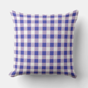 Oreiller à lancer classique Royal Blue Gigham Moti