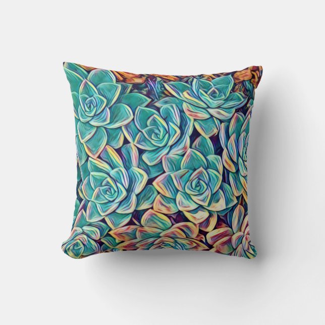 Oreiller à lancer / coussin pour Plantes succulent (Recto)