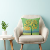 Oreiller à lancer d'arbre d'automne (Chaise)