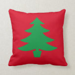 Oreiller à lancer d'arbre de Noël<br><div class="desc">Un arbre de Noël jette un oreiller. Audacieux et festif pour les fêtes.</div>