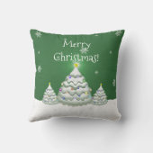 Oreiller à lancer d'arbre de Noël vert (Verso)
