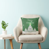 Oreiller à lancer d'arbre de Noël vert (Chaise)