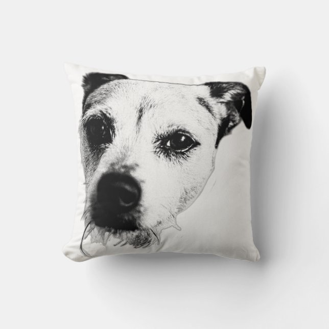 Oreiller à lancer d'art de fond Terrier (Recto)