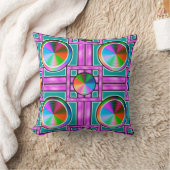 Oreiller à lancer d'Art numérique - Colorful Accue (Couverture)
