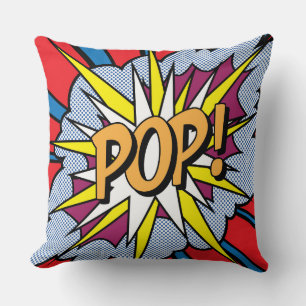 Oreiller à lancer d'art pop
