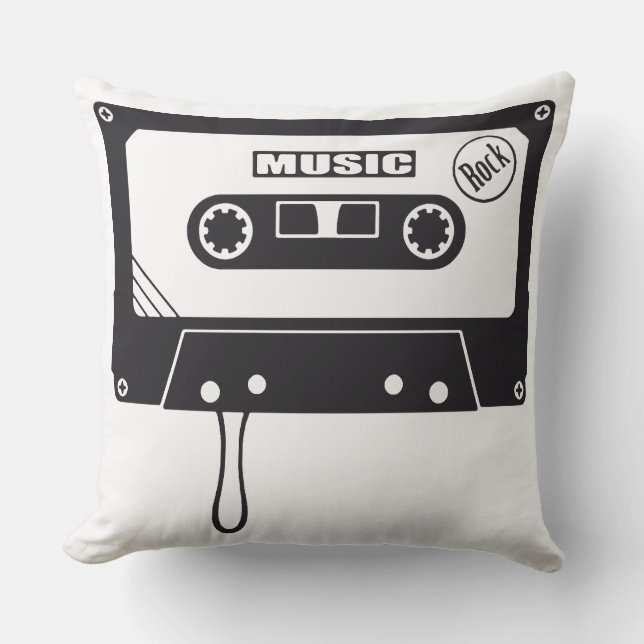 Oreiller à lancer de bande de cassette rétro - Un  (Recto)