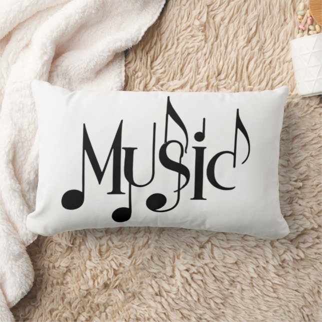 Oreiller à lancer de barre de texte de musique (Couverture)