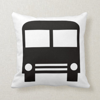 Oreiller à lancer de bus de l'école noire