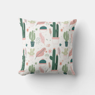 Oreiller à lancer de cactus coloré